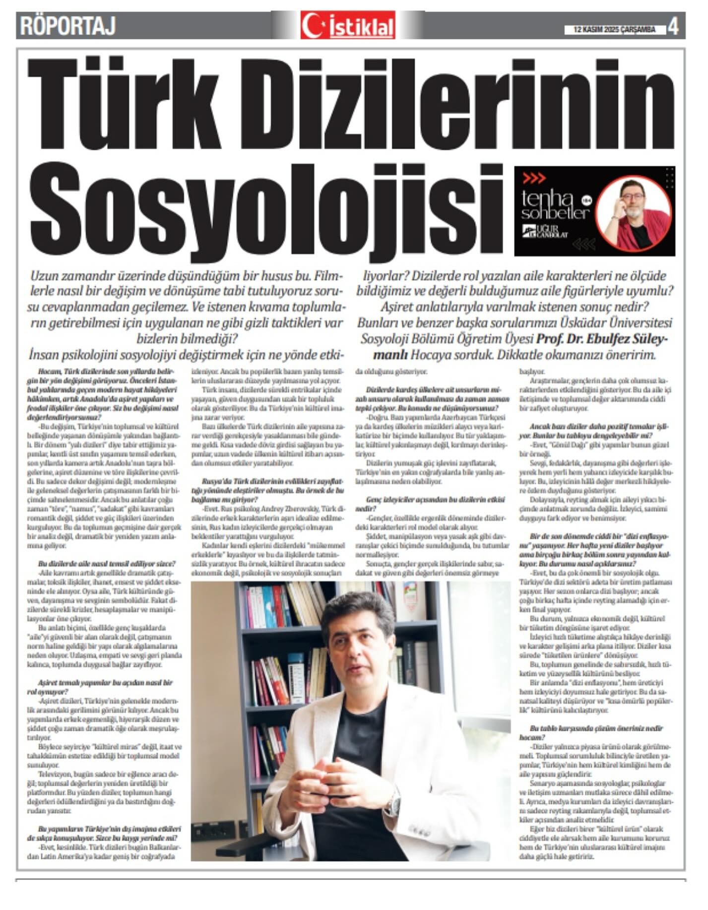 Türk Dizilerinin Sosyolojisi